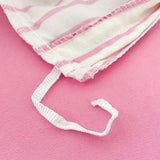 Soft Pink Stripe Queen Duvet Cover Set, 4pcs
