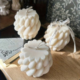 Elegant White and Golden Geometric Candle - Scented
