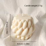 Elegant White and Golden Geometric Candle - Scented