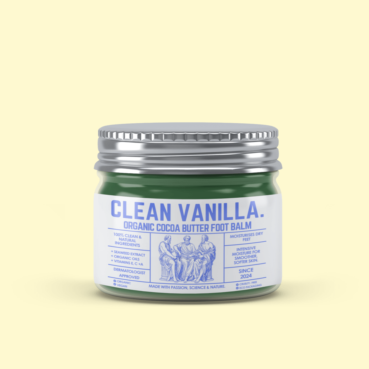 Organic Cocoa Butter Vitamin Foot Balm for Hydration  Clean Vanilla Store