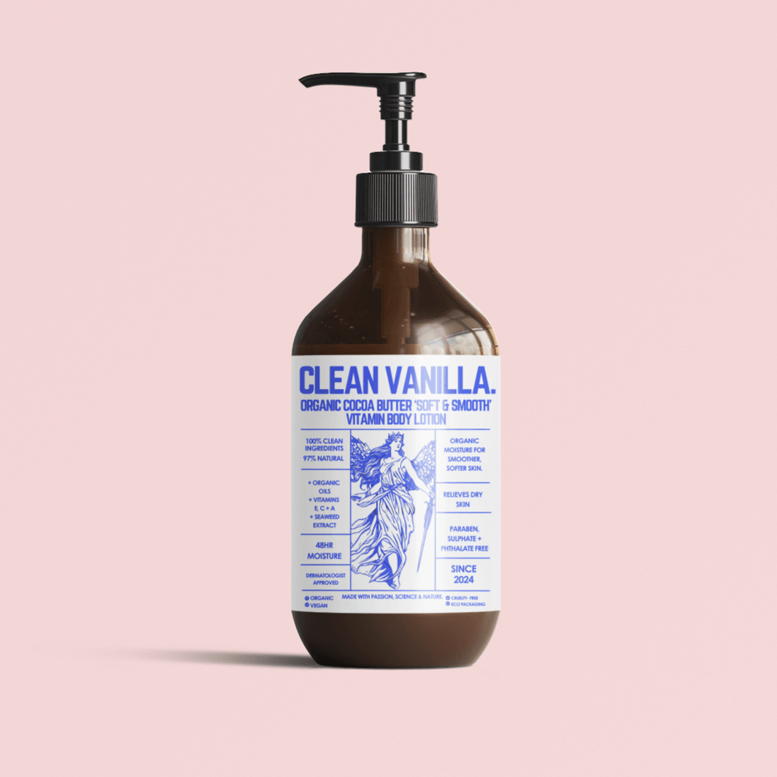 Organic Cocoa Butter Soft & Light Body Lotion 8oz  Clean Vanilla Store
