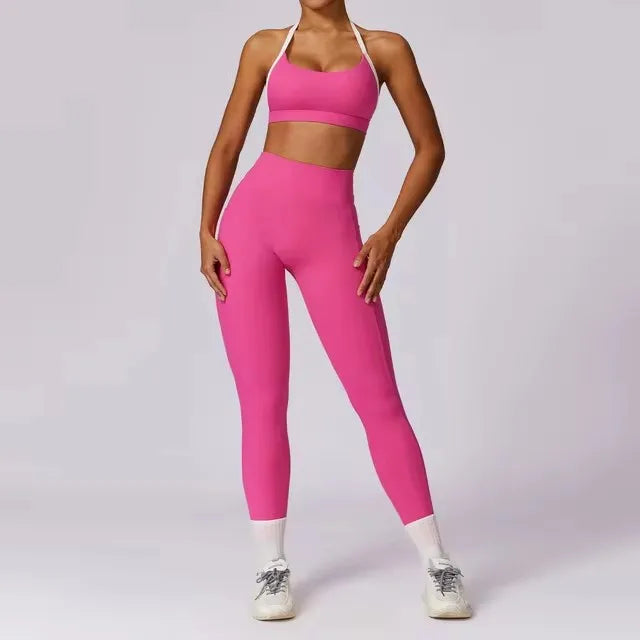 Yoga Set 2PCS Women Sportswear Comfortable Fit  Clean Vanilla Store