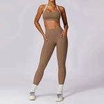 Yoga Set 2PCS Women Sportswear Comfortable Fit  Clean Vanilla Store