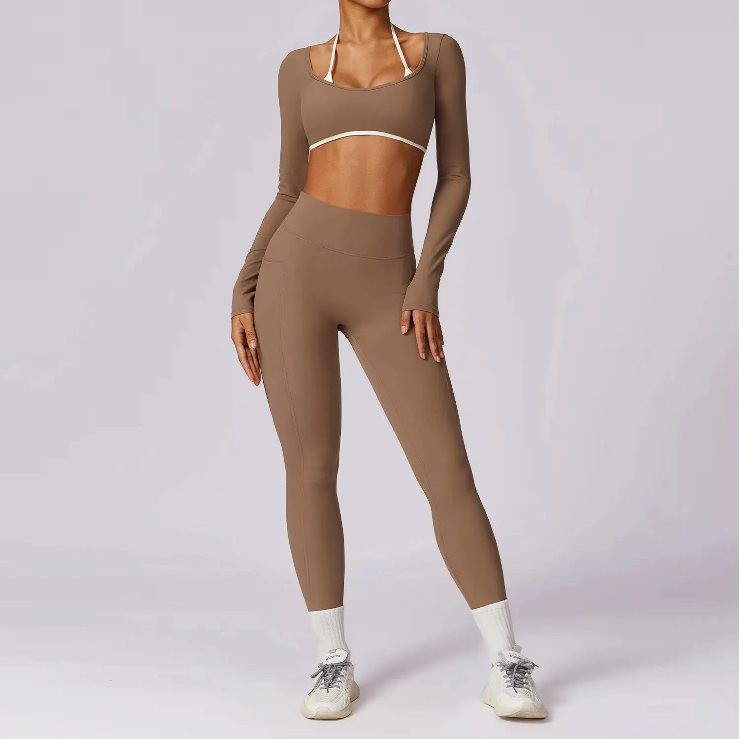 Yoga Set 2PCS Women Sportswear Comfortable Fit  Clean Vanilla Store