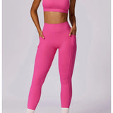 Yoga Set 2PCS Women Sportswear Comfortable Fit  Clean Vanilla Store