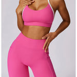 Yoga Set 2PCS Women Sportswear Comfortable Fit  Clean Vanilla Store
