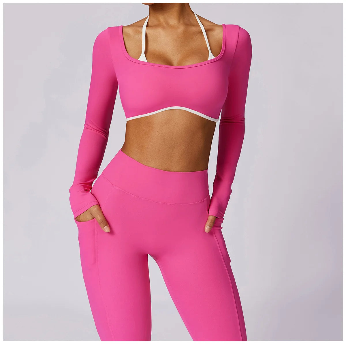 Yoga Set 2PCS Women Sportswear Comfortable Fit  Clean Vanilla Store