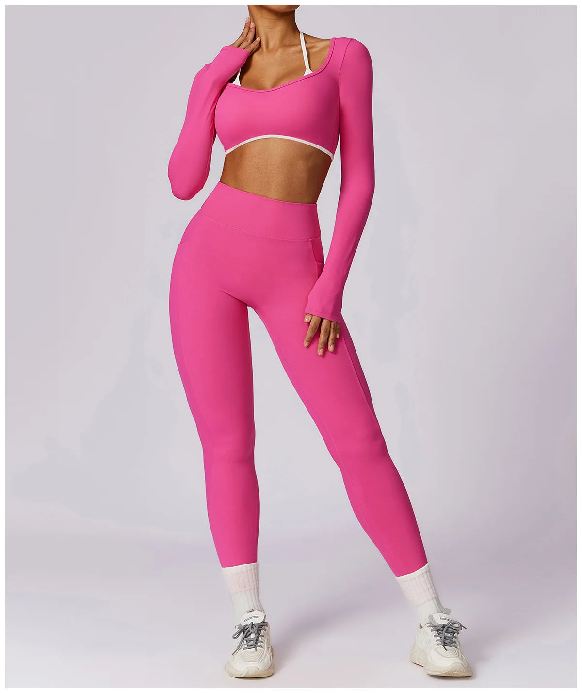 Yoga Set 2PCS Women Sportswear Comfortable Fit  Clean Vanilla Store