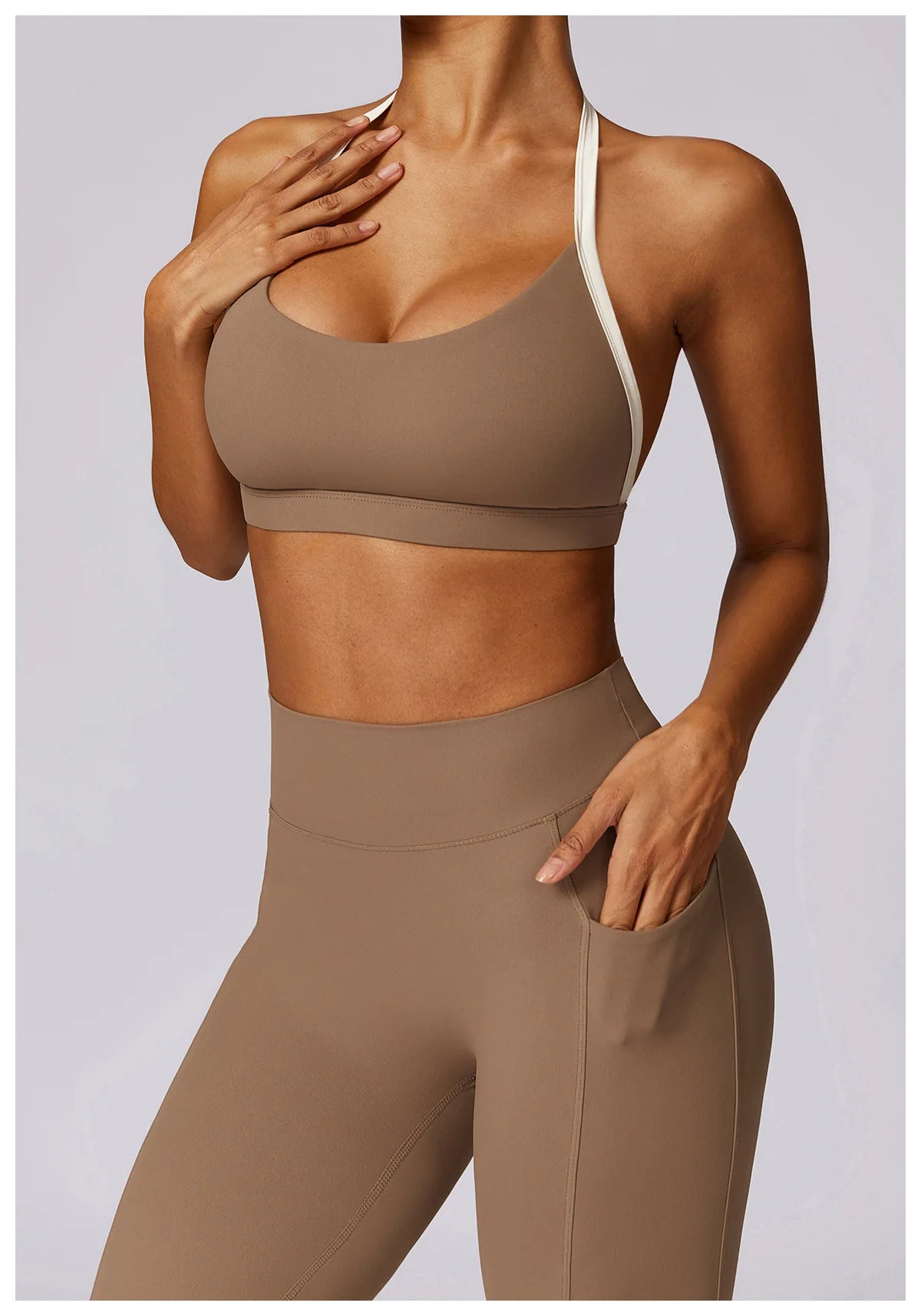 Yoga Set 2PCS Women Sportswear Comfortable Fit  Clean Vanilla Store