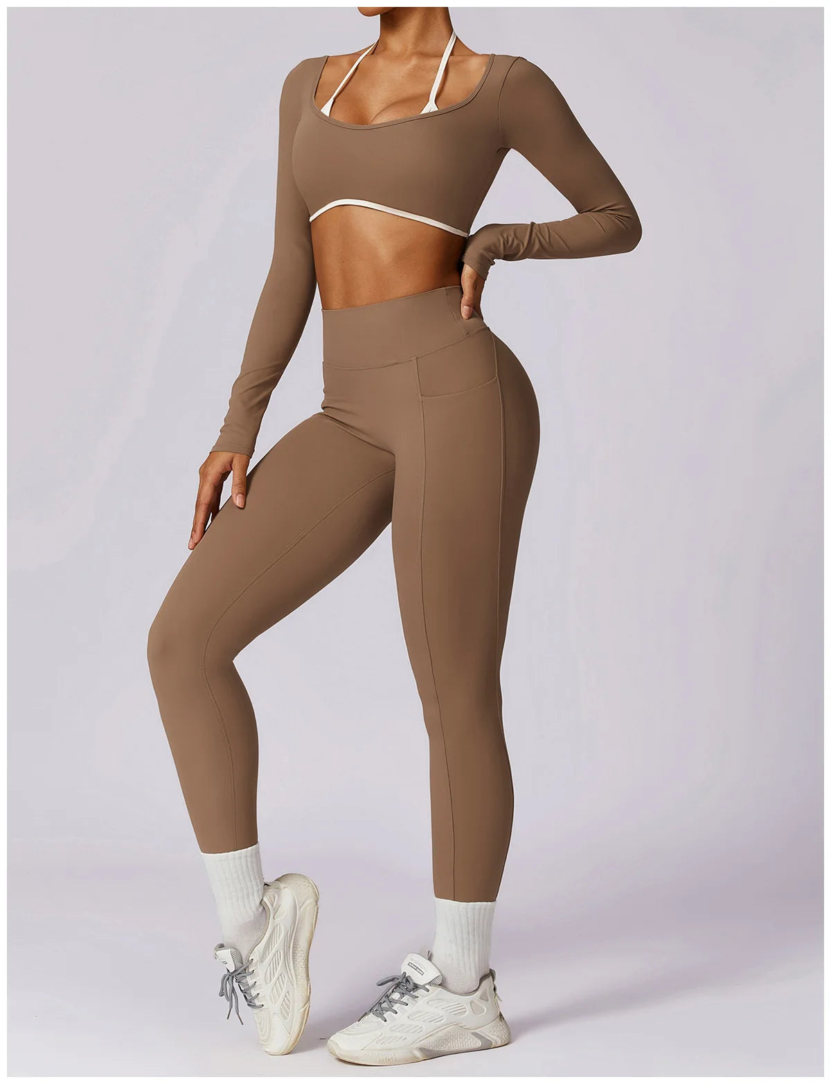 Yoga Set 2PCS Women Sportswear Comfortable Fit  Clean Vanilla Store