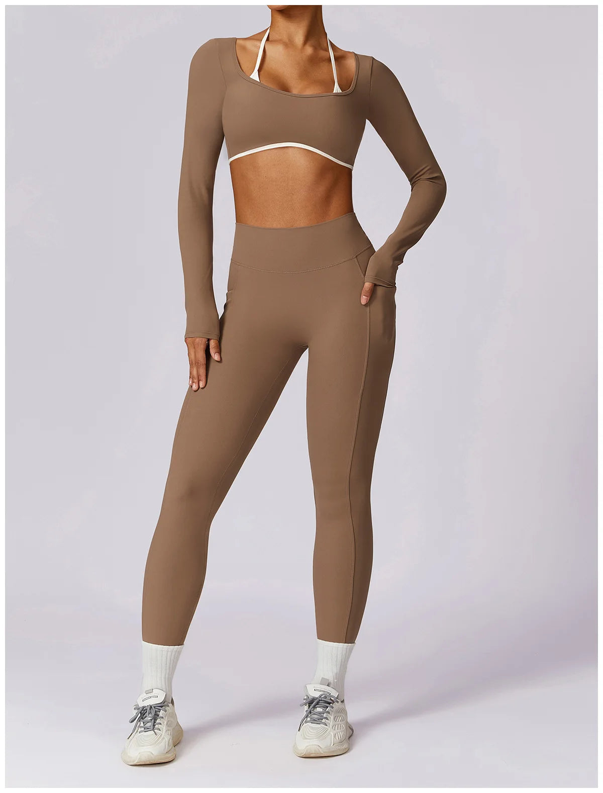 Yoga Set 2PCS Women Sportswear Comfortable Fit  Clean Vanilla Store