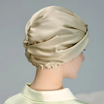 Pure Silk Night Caps Turban for Hair Loss - Set of 2  Clean Vanilla Store