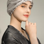 Pure Silk Night Caps Turban for Hair Loss - Set of 2  Clean Vanilla Store