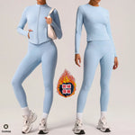 2025 Workout Outfits Slanted Shoulder Crop Tops Set 2PCS  Clean Vanilla Store