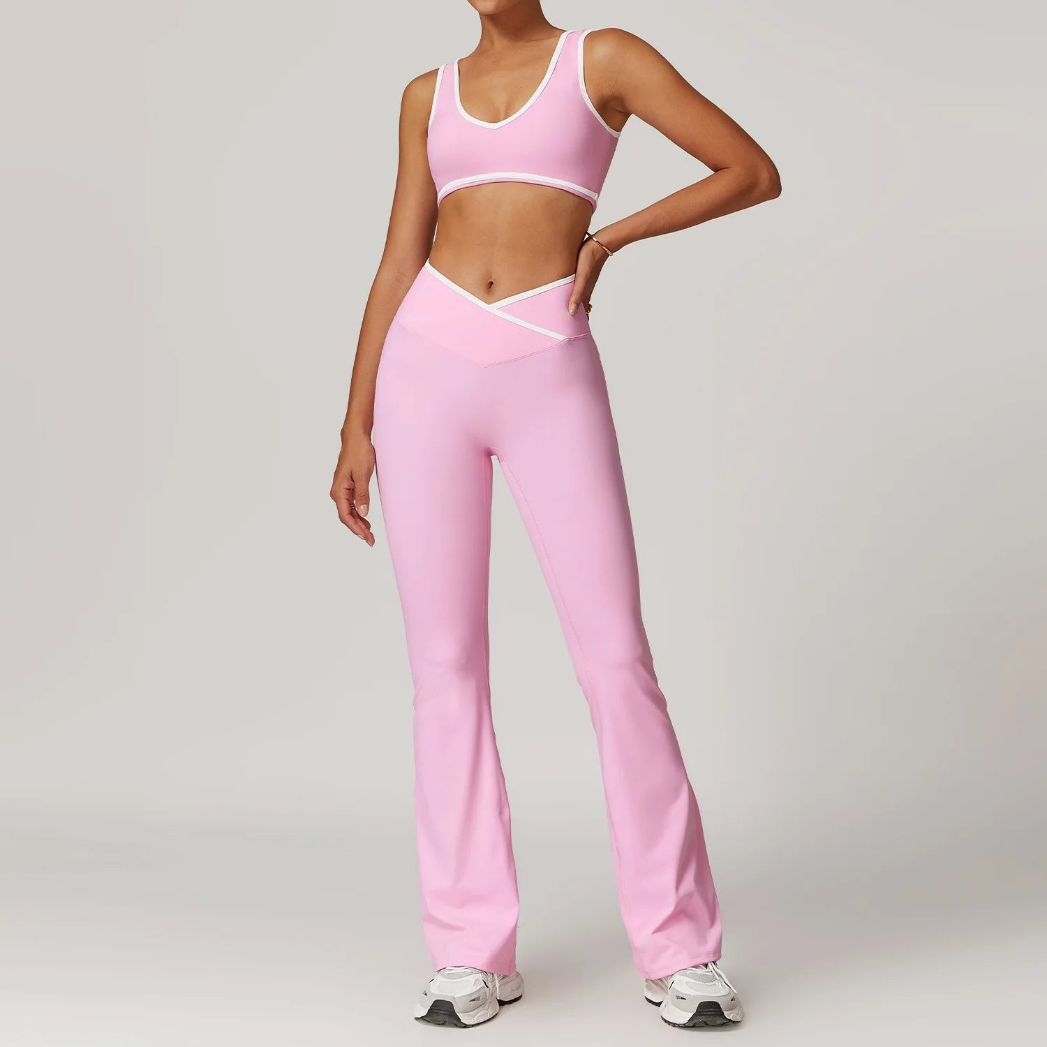 Comfort Fit 2PCS Yoga Set Women Tracksuit Nude  Clean Vanilla Store