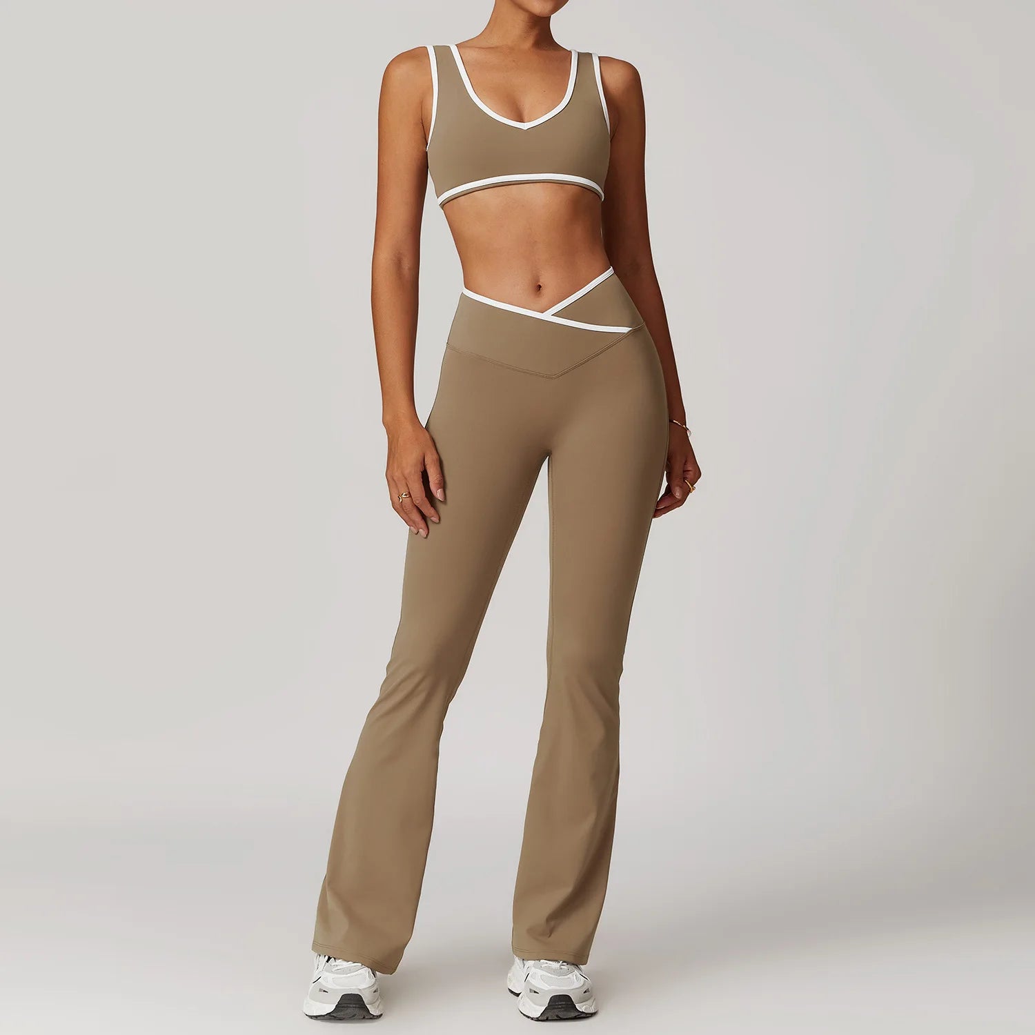 Comfort Fit 2PCS Yoga Set Women Tracksuit Nude  Clean Vanilla Store