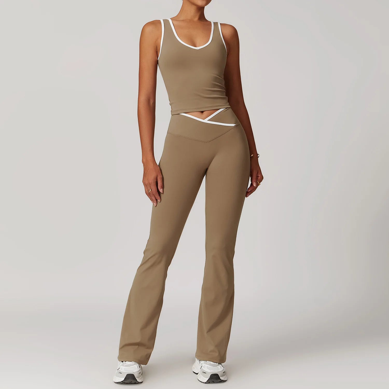 Comfort Fit 2PCS Yoga Set Women Tracksuit Nude  Clean Vanilla Store