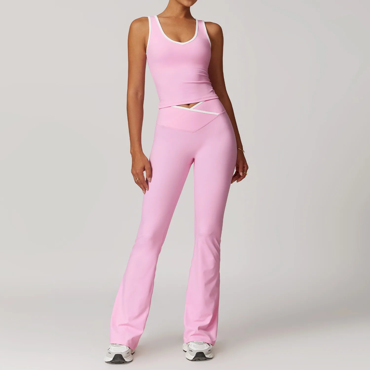 Comfort Fit 2PCS Yoga Set Women Tracksuit Nude  Clean Vanilla Store