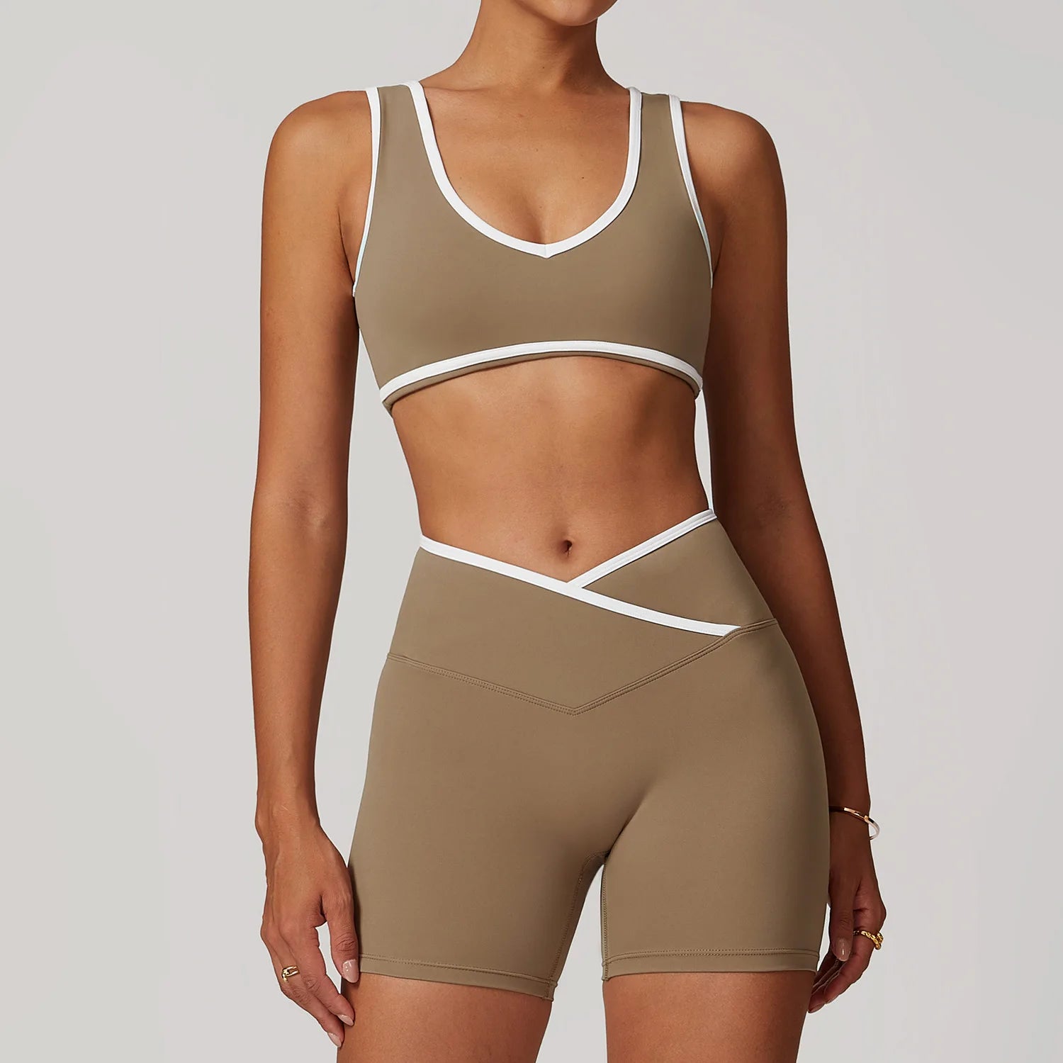Comfort Fit 2PCS Yoga Set Women Tracksuit Nude  Clean Vanilla Store