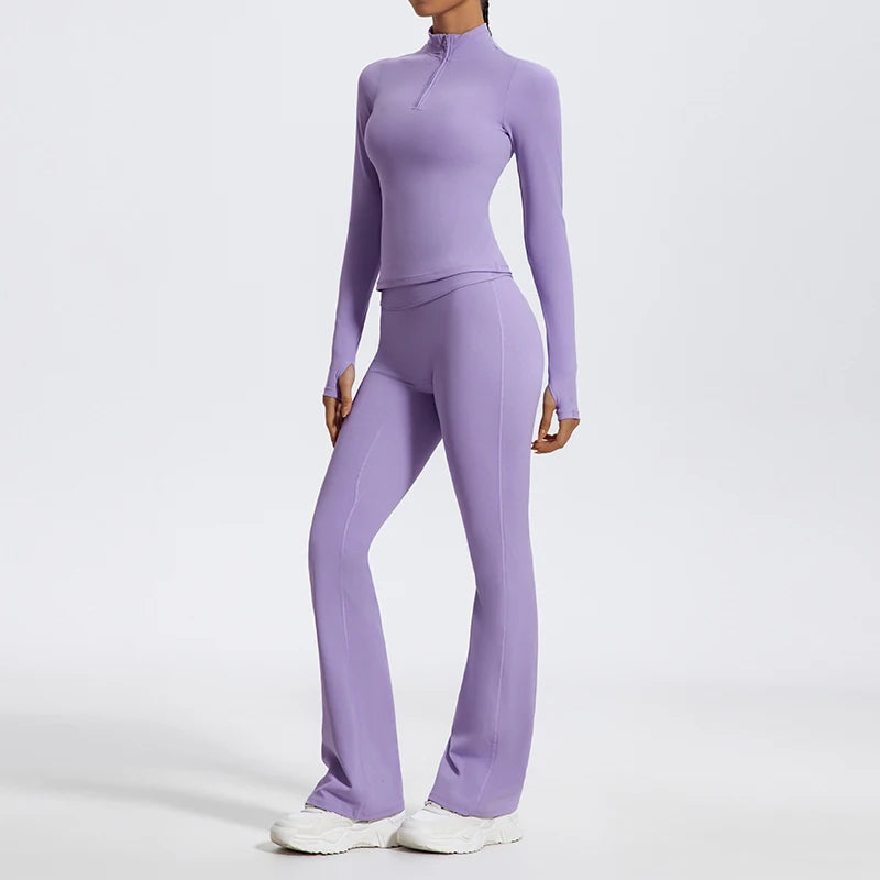 Ctenkevet Women's Slim Yoga Set Activewear Stylish Fit 2Pcs  Clean Vanilla Store
