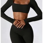 Gym Yoga Suit 2PCS Tight Fitting Set for Women  Clean Vanilla Store