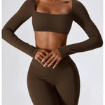 Gym Yoga Suit 2PCS Tight Fitting Set for Women  Clean Vanilla Store