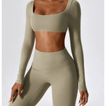 Gym Yoga Suit 2PCS Tight Fitting Set for Women  Clean Vanilla Store