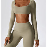 Gym Yoga Suit 2PCS Tight Fitting Set for Women  Clean Vanilla Store