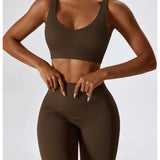 Gym Yoga Suit 2PCS Tight Fitting Set for Women  Clean Vanilla Store