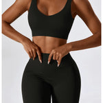 Gym Yoga Suit 2PCS Tight Fitting Set for Women  Clean Vanilla Store