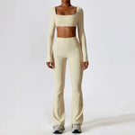 Gym Yoga Suit 2PCS Tight Fitting Set for Women  Clean Vanilla Store