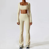Gym Yoga Suit 2PCS Tight Fitting Set for Women  Clean Vanilla Store