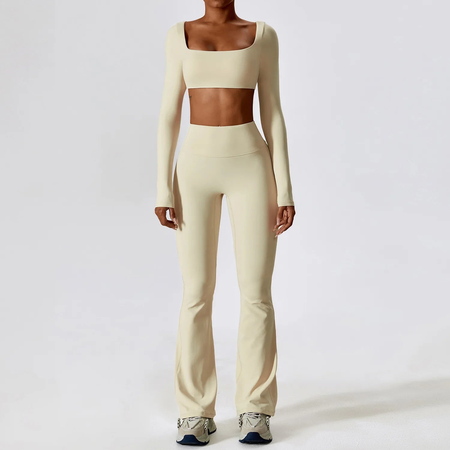 Gym Yoga Suit 2PCS Tight Fitting Set for Women  Clean Vanilla Store