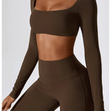 Gym Yoga Suit 2PCS Tight Fitting Set for Women  Clean Vanilla Store