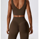 Gym Yoga Suit 2PCS Tight Fitting Set for Women  Clean Vanilla Store
