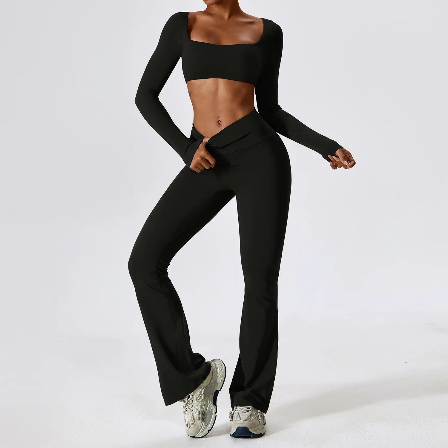 Gym Yoga Suit 2PCS Tight Fitting Set for Women  Clean Vanilla Store