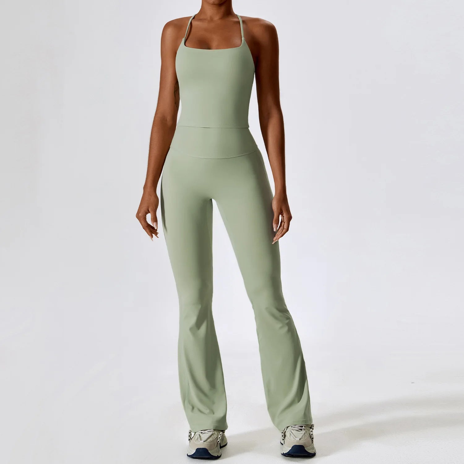 Gym Yoga Suit 2PCS Tight Fitting Set for Women  Clean Vanilla Store