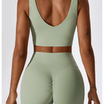 Gym Yoga Suit 2PCS Tight Fitting Set for Women  Clean Vanilla Store