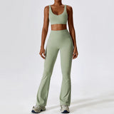 Gym Yoga Suit 2PCS Tight Fitting Set for Women  Clean Vanilla Store