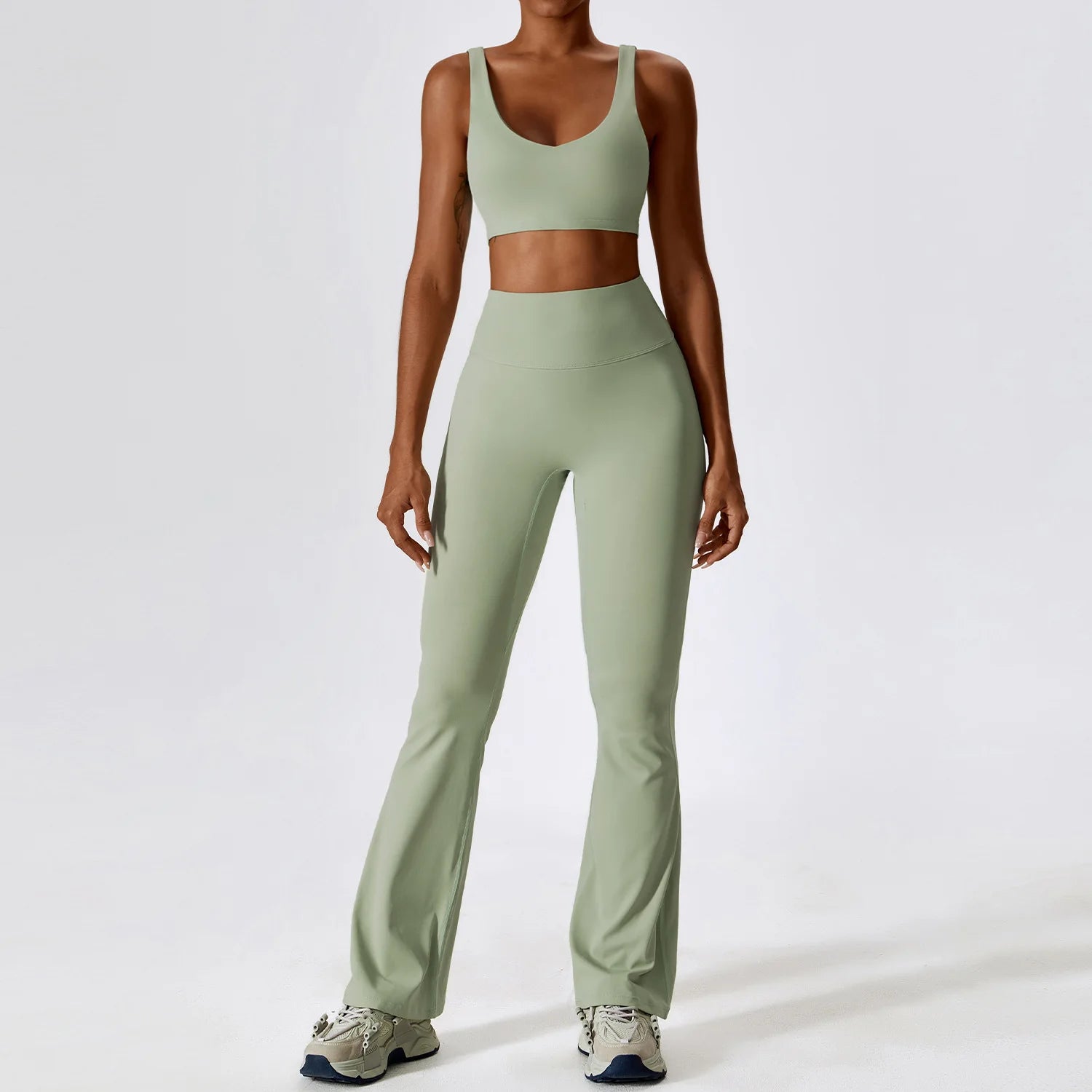 Gym Yoga Suit 2PCS Tight Fitting Set for Women  Clean Vanilla Store