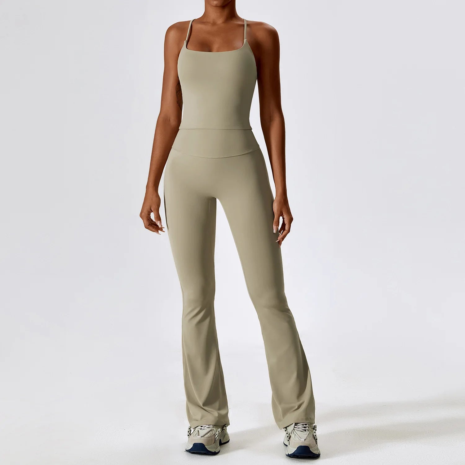 Gym Yoga Suit 2PCS Tight Fitting Set for Women  Clean Vanilla Store