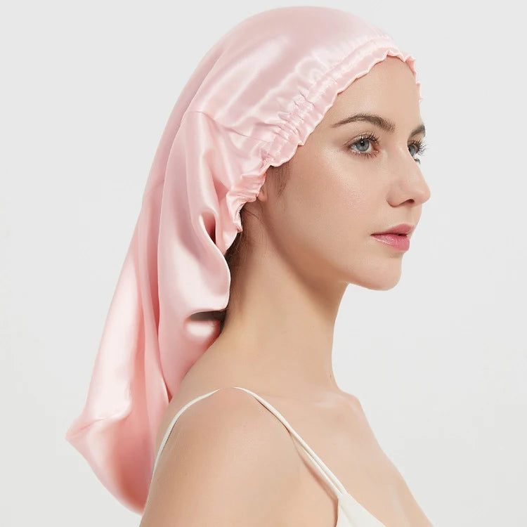 100% Mulberry Silk Long Hair Wrap Bonnet for Women  Clean Vanilla Store