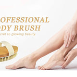 Exfoliating Wooden Body Massage Shower Brush for Radiant Skin  Clean Vanilla Store