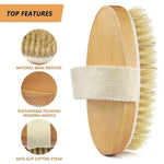 Exfoliating Wooden Body Massage Shower Brush for Radiant Skin  Clean Vanilla Store