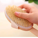 Exfoliating Wooden Body Massage Shower Brush for Radiant Skin  Clean Vanilla Store