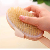 Exfoliating Wooden Body Massage Shower Brush for Radiant Skin  Clean Vanilla Store