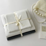 Cotton Bed Linen Solid Bedding Set with Duvet 4 pcs  Clean Vanilla Store