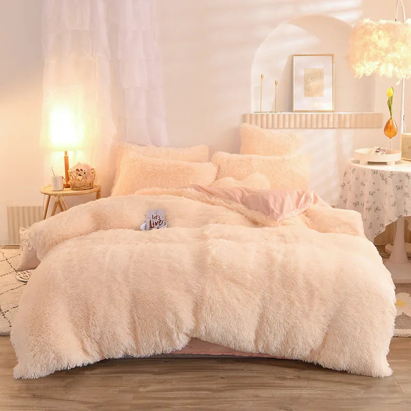Luxurious Plush Duvet Cover Set – Soft Bedding, 3/4PCS  Clean Vanilla Store