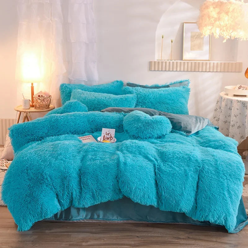 Luxurious Plush Duvet Cover Set – Soft Bedding, 3/4PCS  Clean Vanilla Store