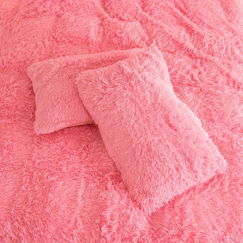 Luxurious Plush Duvet Cover Set – Soft Bedding, 3/4PCS  Clean Vanilla Store